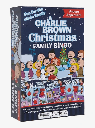 Peanuts A Charlie Brown Christmas Family Bingo Game