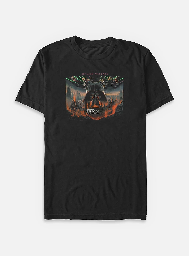 Star Wars Episode III: Revenge Of The Sith 20th Anniversary Scenic Poster Big & Tall T-Shirt