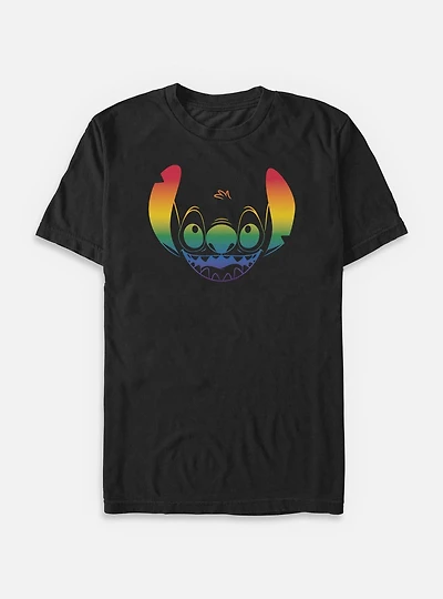 Disney Lilo & Stitch Big Face Rainbow Tall T-Shirt