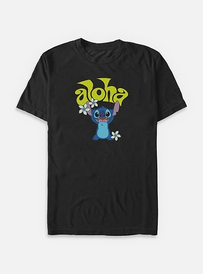 Disney Lilo & Stitch Aloha Flowers Big Tall T-Shirt