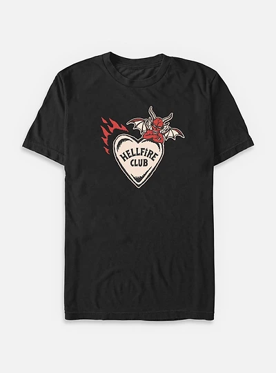 Stranger Things Hellfire Club Devil Heart Big & Tall T-Shirt