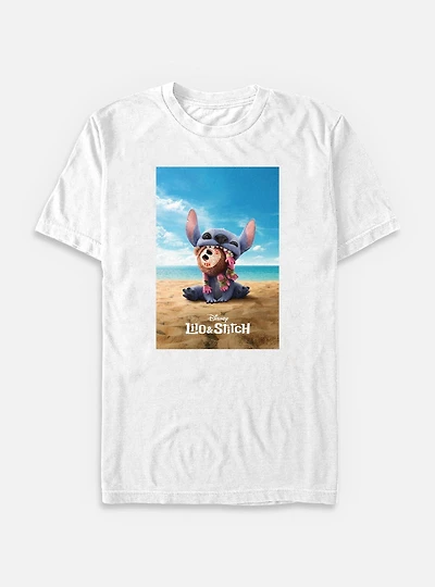 Disney Lilo & Stitch Live Action Playing On The Beach Big Tall T-Shirt