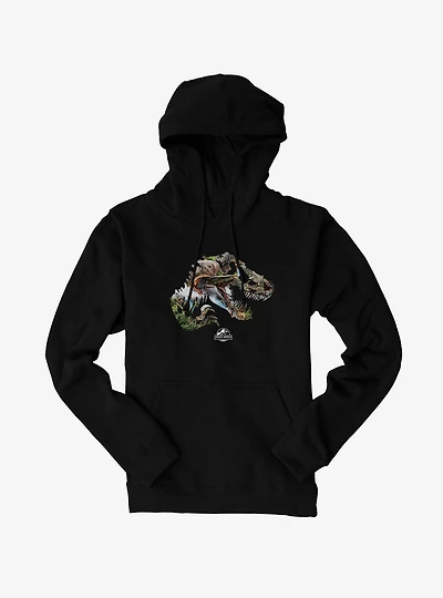 Jurassic World Rebirth Dinosaur Collage Logo Hoodie