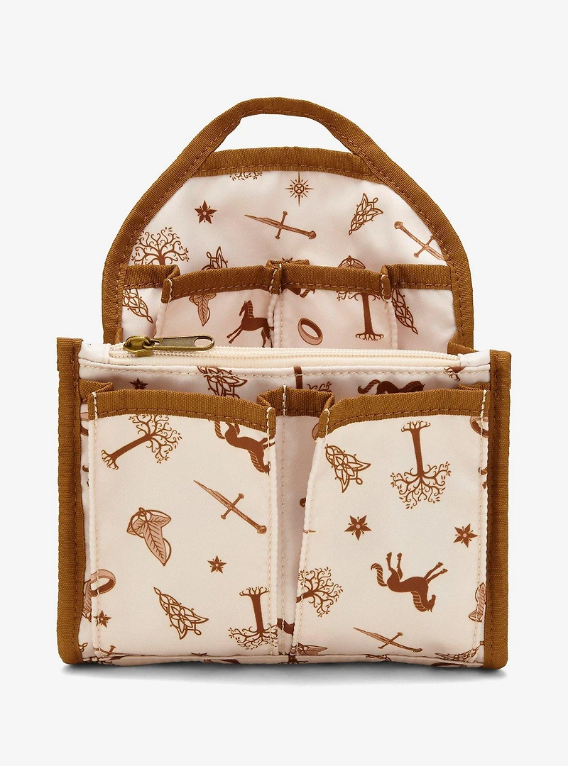 The Lord of The Rings Tonal Icons Allover Print Mini Backpack Organizer - BoxLunch Exclusive