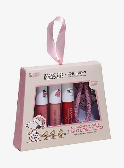 Célavi x Peanuts Snowflake Sparkle Lip Gloss Trio