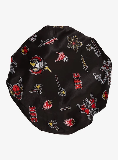Stranger Things Hellfire Club Reversible Satin Bonnet - BoxLunch Exclusive