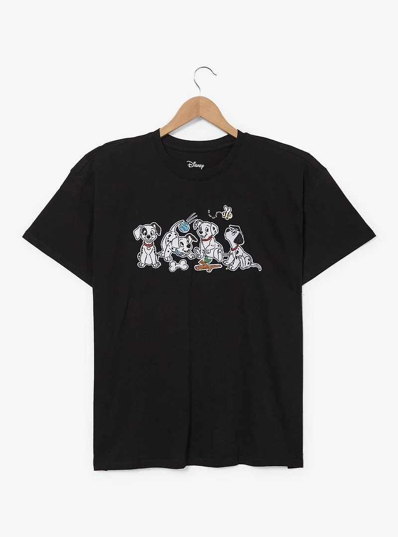 Disney 101 Dalmatians Puppies Embroidered Women's Plus T-Shirt - BoxLunch Exclusive