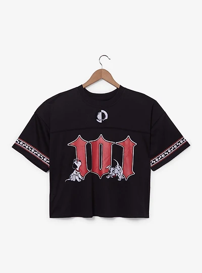 Disney 101 Dalmatians Cruella De Vil Women's Cropped Football Jersey - BoxLunch Exclusive