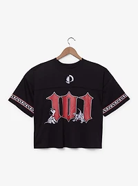 Disney 101 Dalmatians Cruella De Vil Women's Cropped Football Jersey - BoxLunch Exclusive