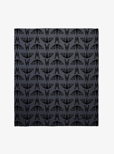 Wednesday Wing Skull Throw Blanket