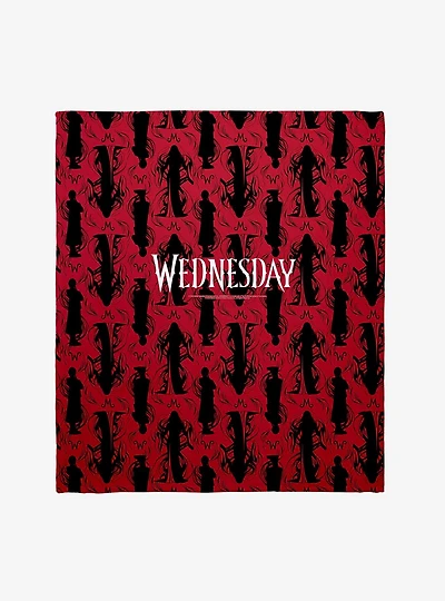 Wednesday Morticia & Wednesday Throw Blanket