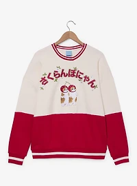 Mofusand Cherry Cats Panel Crewneck - BoxLunch Exclusive