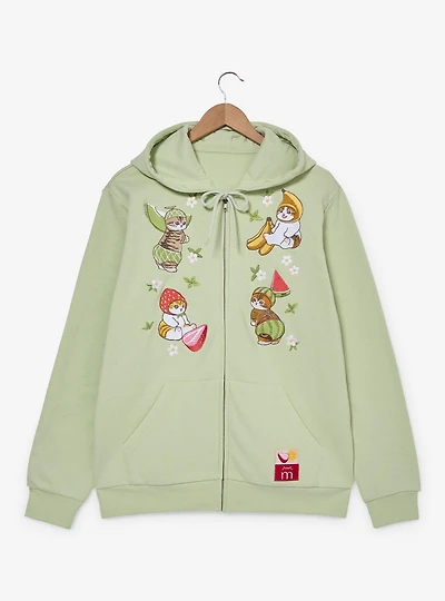 Mofusand Fruit Cats Embroidered Zippered Hoodie - BoxLunch Exclusive