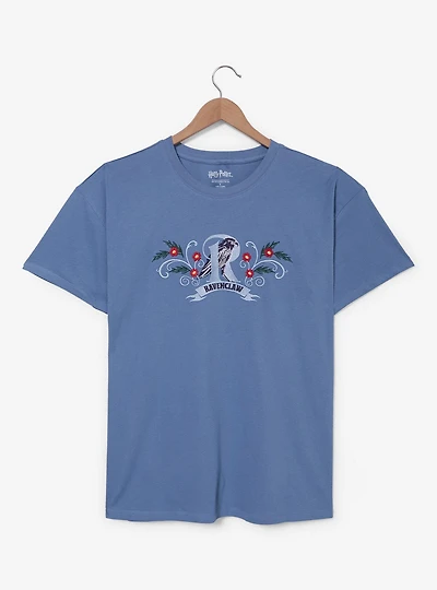 Harry Potter Ravenclaw Flowers Embroidered Plus T-Shirt — BoxLunch Exclusive