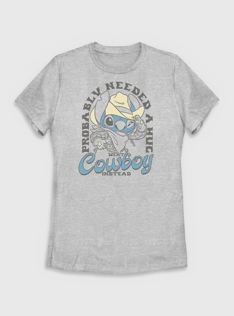 Disney Lilo & Stitch Went Cowboy Womens T-Shirt