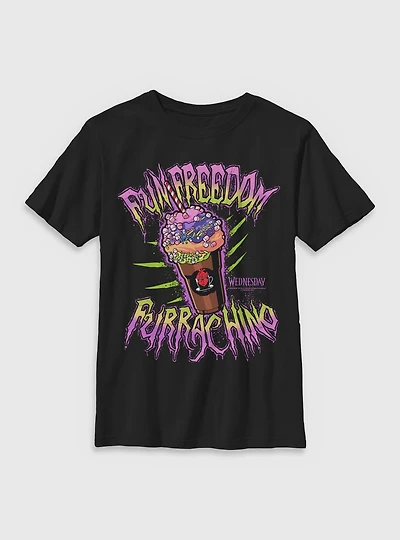 Wednesday Fun Freedom Furrachino Youth T-Shirt BoxLunch Exclusive