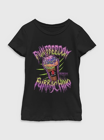 Wednesday Fun Freedom Furrachino Youth Girls T-Shirt BoxLunch Exclusive
