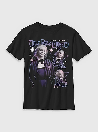 Wednesday Enid Wolf Pack Queen Youth T-Shirt BoxLunch Exclusive