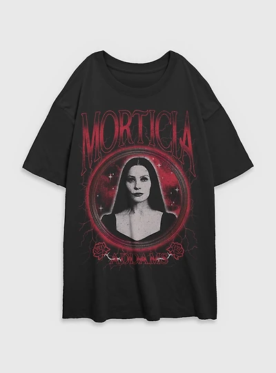 Wednesday Morticia Addams Keeper of Secrets Womens Oversized T-Shirt BoxLunch Exclusive