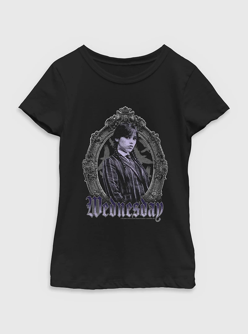 Wednesday Frame Portrait Youth Girls T-Shirt BoxLunch Exclusive