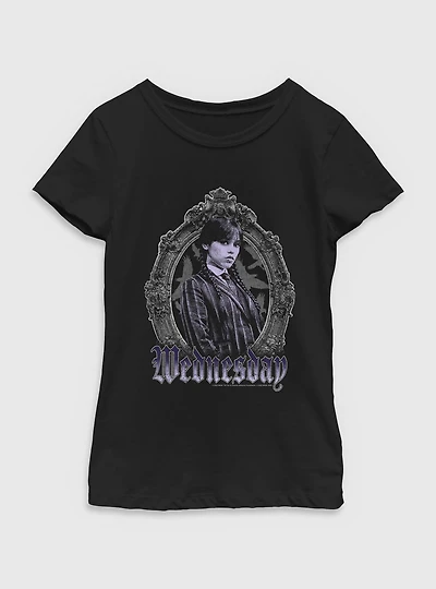 Wednesday Frame Portrait Youth Girls T-Shirt BoxLunch Exclusive