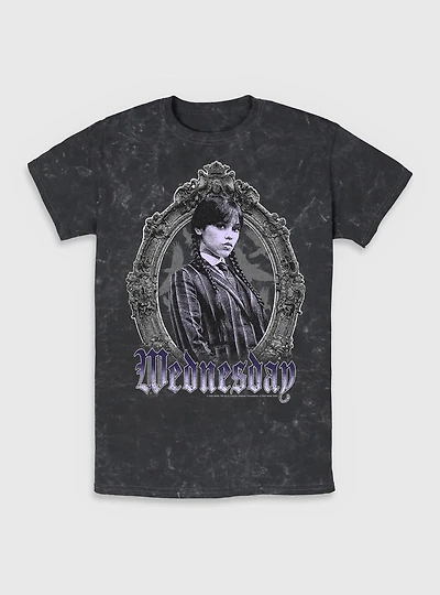 Wednesday Frame Portrait Mineral Wash T-Shirt BoxLunch Exclusive