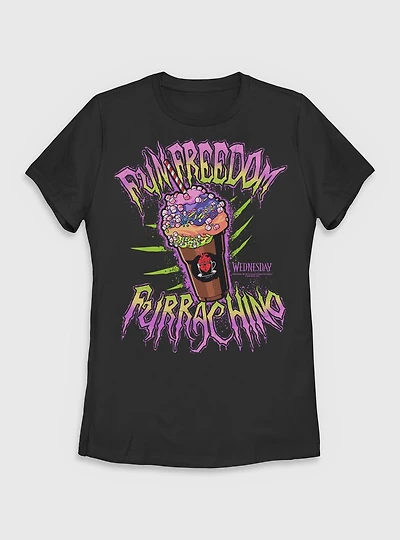 Wednesday Fun Freedom Furrachino Womens T-Shirt BoxLunch Exclusive