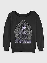 Wednesday Frame Portrait Womens Slouchy Sweatshirt BoxLunch Exclusive