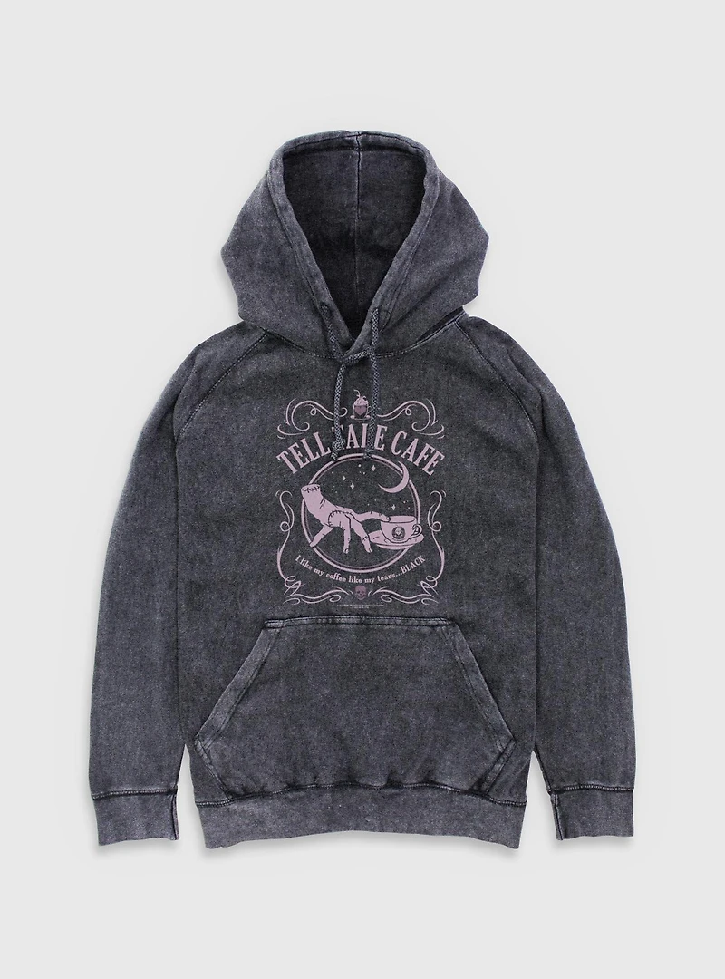 Wednesday Tell Tale Cafe Mineral Wash Hoodie BoxLunch Exclusive
