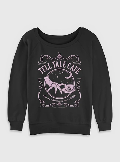Wednesday Tell Tale Cafe Womens Slouchy Sweatshirt BoxLunch Exclusive