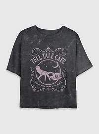 Wednesday Tell Tale Cafe Mineral Wash Womens Crop T-Shirt BoxLunch Exclusive