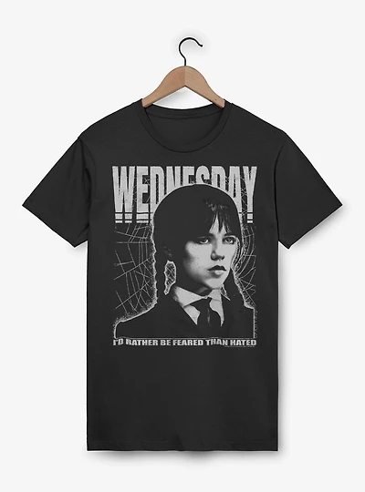 Wednesday Rather Be Feared Than Hated T-Shirt BoxLunch Web Exclusive