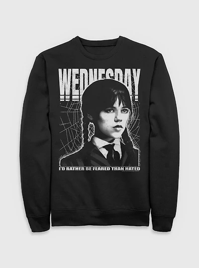 Wednesday Rather Be Feared Than Hated Sweatshirt BoxLunch Exclusive