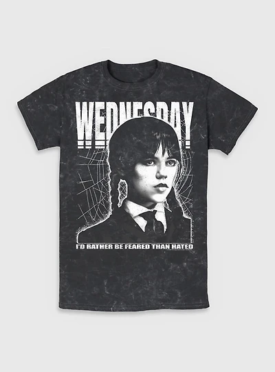 Wednesday Rather Be Feared Than Hated Mineral Wash T-Shirt BoxLunch Exclusive
