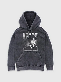 Wednesday Rather Be Feared Than Hated Mineral Wash Hoodie BoxLunch Exclusive