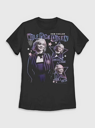 Wednesday Enid Wolf Pack Queen Womens T-Shirt BoxLunch Exclusive