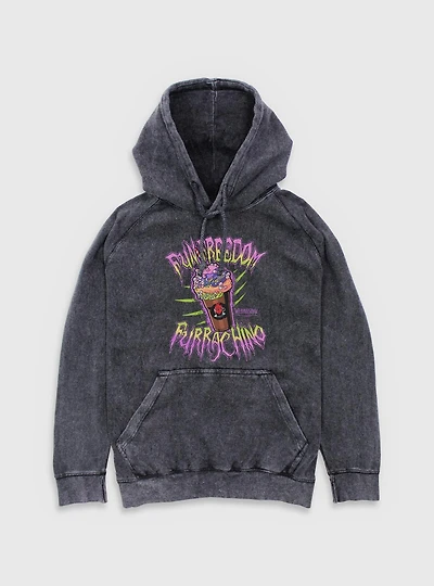 Wednesday Fun Freedom Furrachino Mineral Wash Hoodie BoxLunch Exclusive