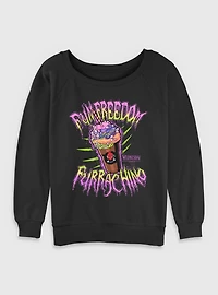 Wednesday Fun Freedom Furrachino Womens Slouchy Sweatshirt BoxLunch Exclusive
