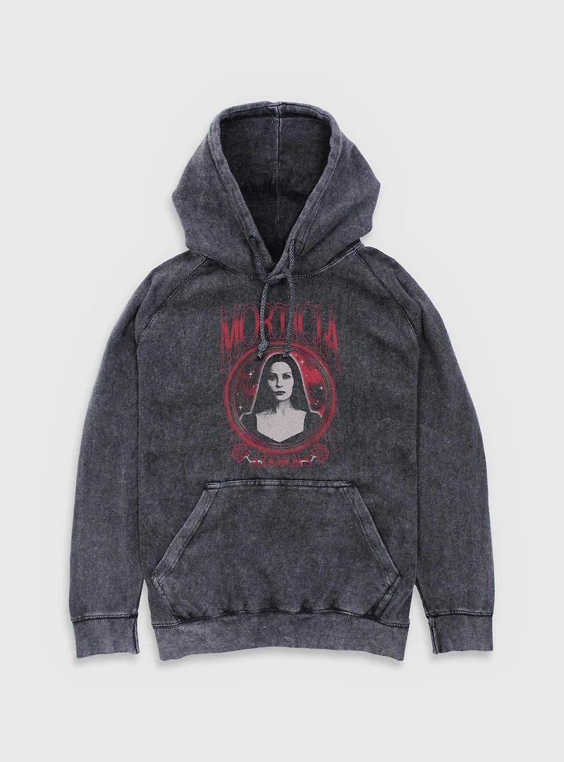 Wednesday Morticia Addams Keeper of Secrets Mineral Wash Hoodie BoxLunch Exclusive