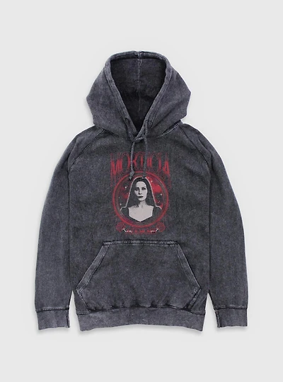 Wednesday Morticia Addams Keeper of Secrets Mineral Wash Hoodie BoxLunch Exclusive