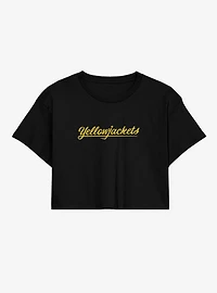 Yellowjackets Logo Womens Crop T-Shirt