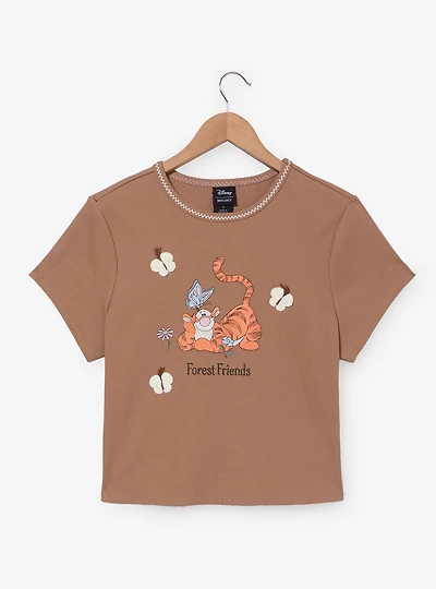Disney Winnie the Pooh Tigger Butterfly Women's Plus Ribbed Crop Top - BoxLunch Exclusive