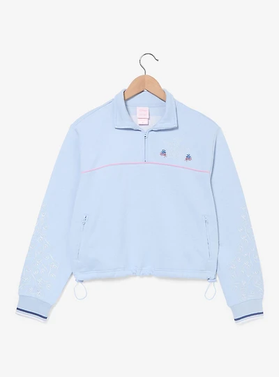 Disney The Princess and Frog Tiana Floral Women's Cropped Quarter Zip Crewneck - BoxLunch Exclusive