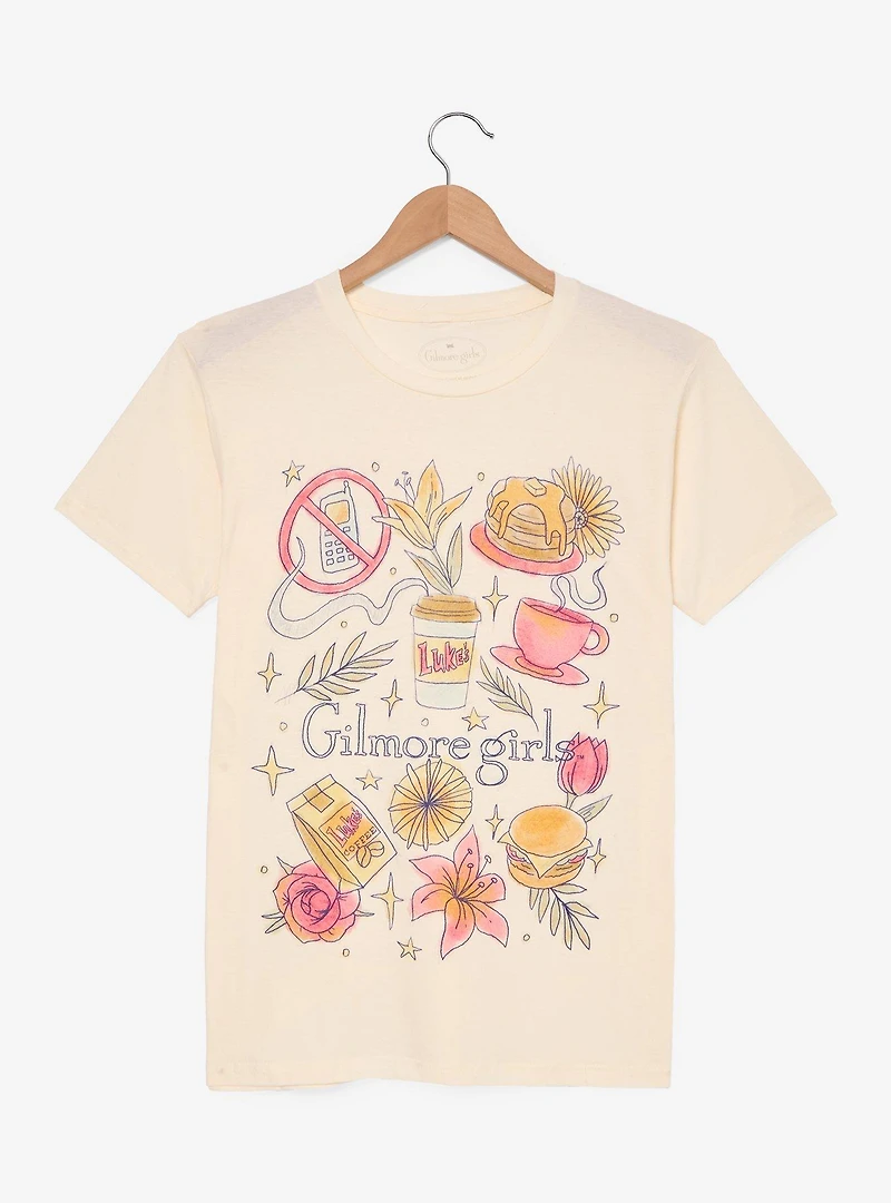 Gilmore Girls Doodle Icons Women's T-Shirt — BoxLunch Exclusive