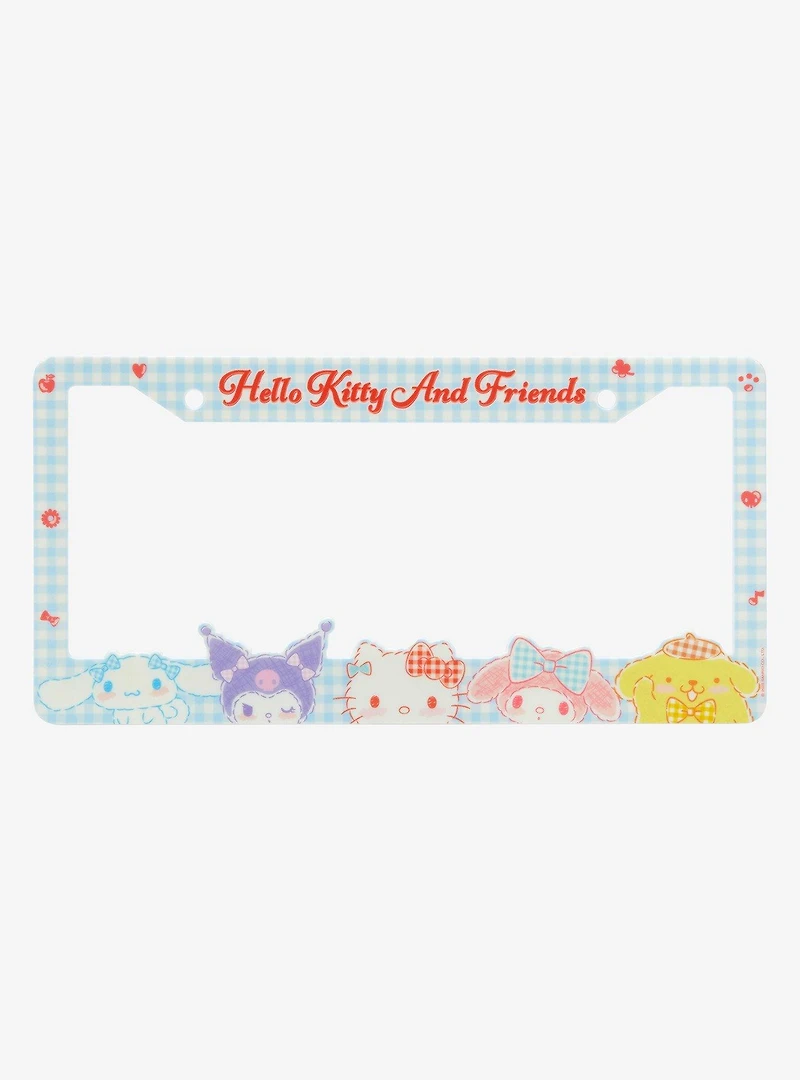 Sanrio Hello Kitty and Friends Gingham License Plate Frame — BoxLunch Exclusive
