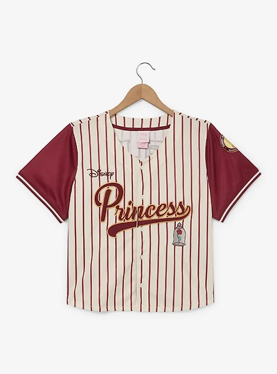 Disney Princess Belle Women's Plus Cropped Baseball Jersey — BoxLunch Exclusive
