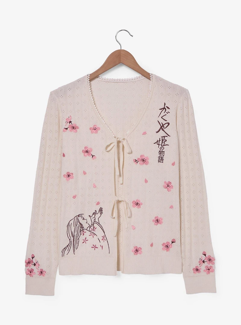 Studio Ghibli® The Tale of Princess Kaguya Cherry Blossom Pointelle Knit Women's Plus Cardigan - BoxLunch Exclusive
