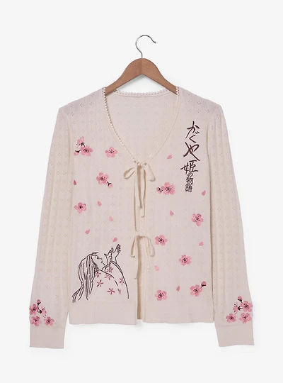 Studio Ghibli® The Tale of Princess Kaguya Cherry Blossom Pointelle Knit Women's Plus Cardigan - BoxLunch Exclusive