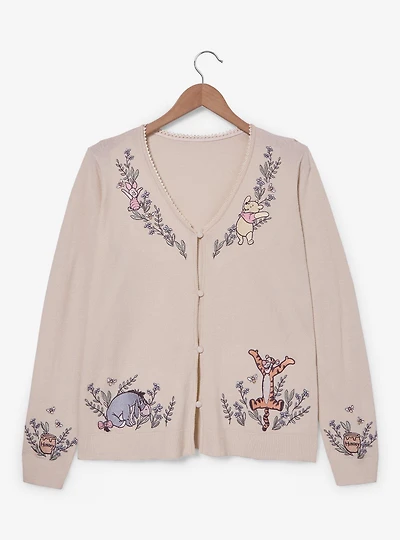 Disney Winnie the Pooh Floral Embroidered Women's Plus Cardigan - BoxLunch Exclusive