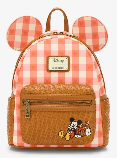 Loungefly Disney Mickey Mouse Picnic Ears Mini Backpack - BoxLunch Exclusive